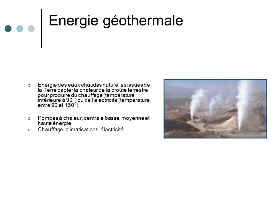 Energie géothermale