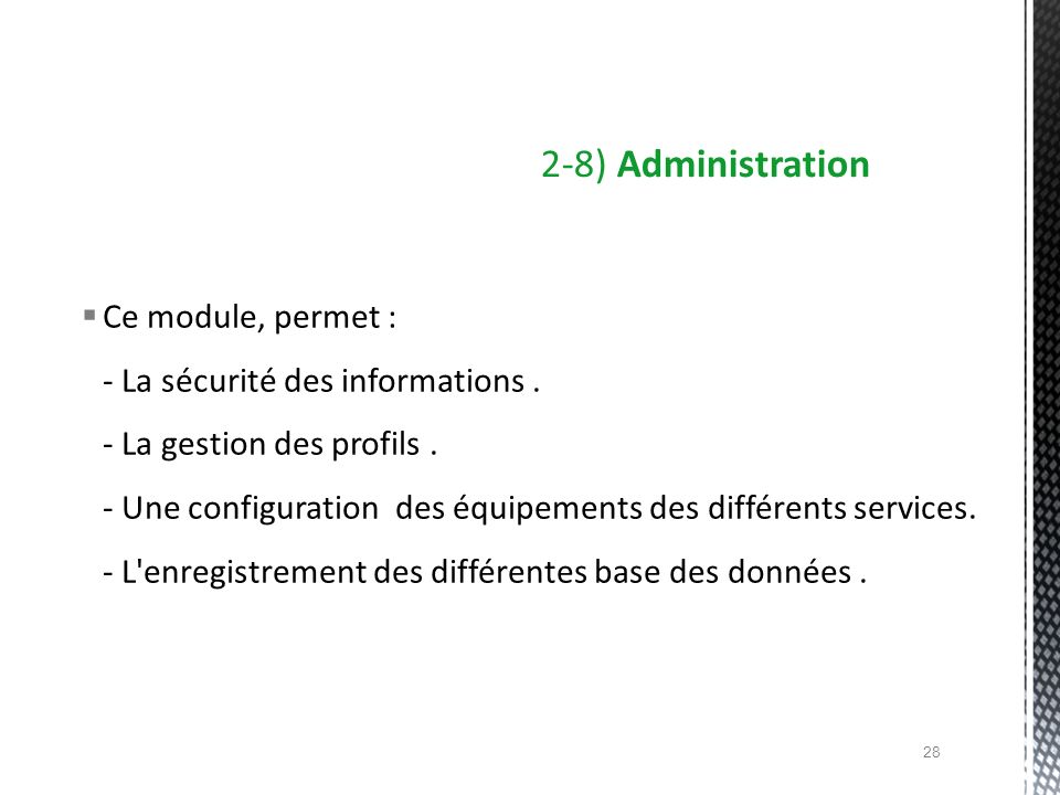 2-8) Administration