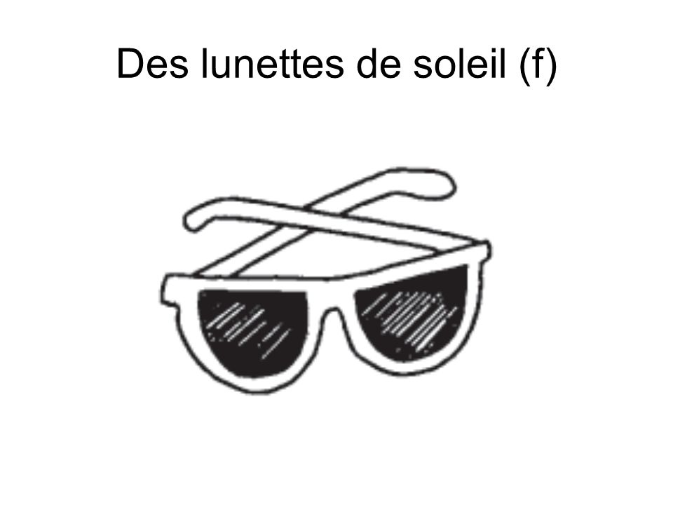 Des lunettes de soleil (f)