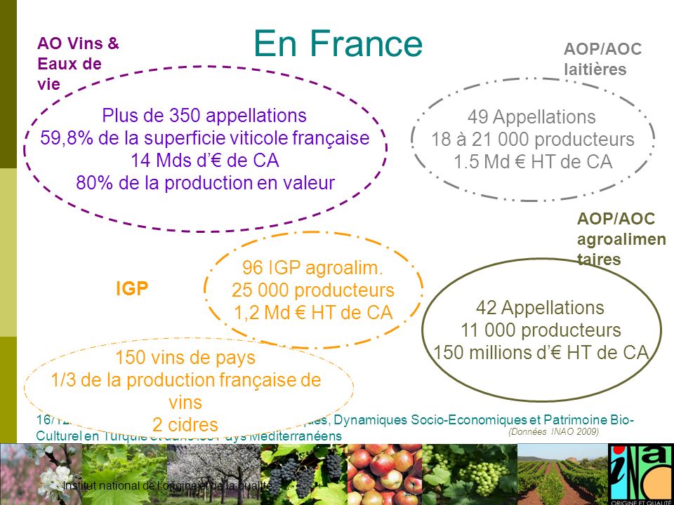 En France Plus de 350 appellations 49 Appellations