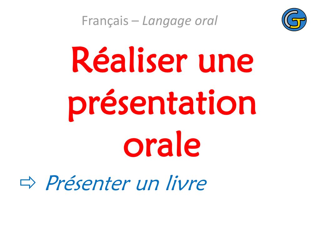 presentation livre oral