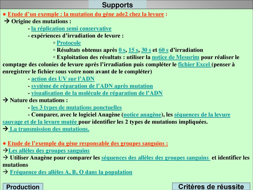 TP 3 Les Mutations De L’ADN : Origine, Nature Et Conséquences. - Ppt ...