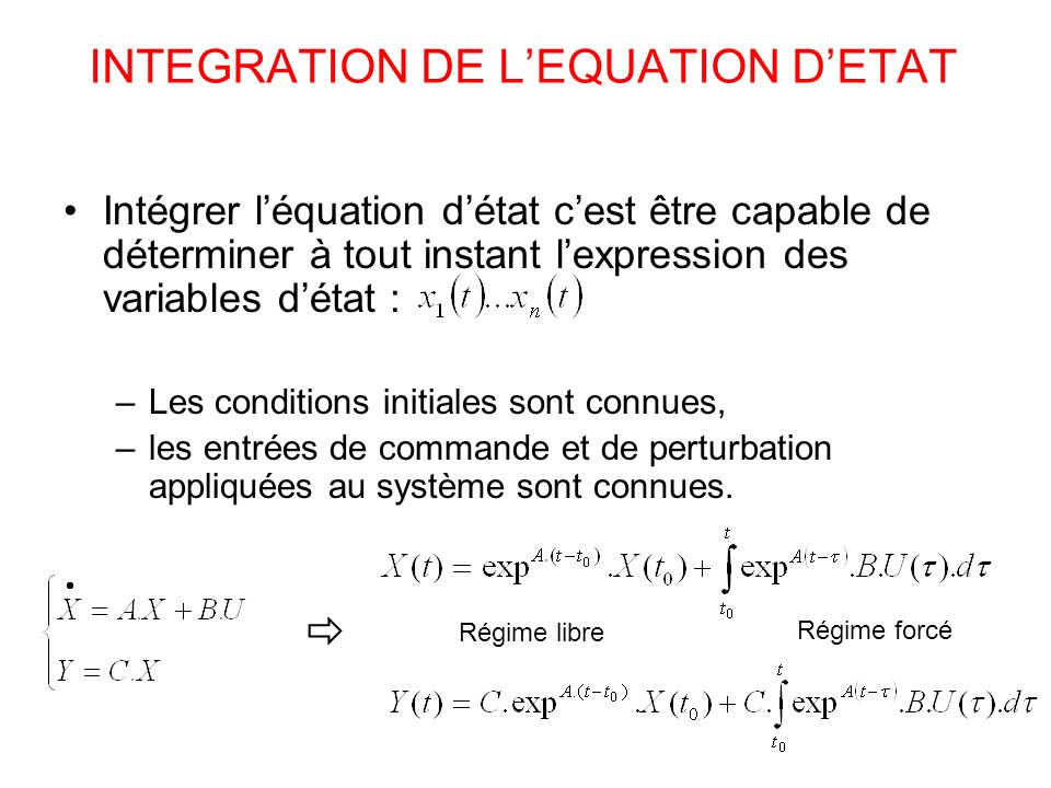INTEGRATION DE L’EQUATION D’ETAT