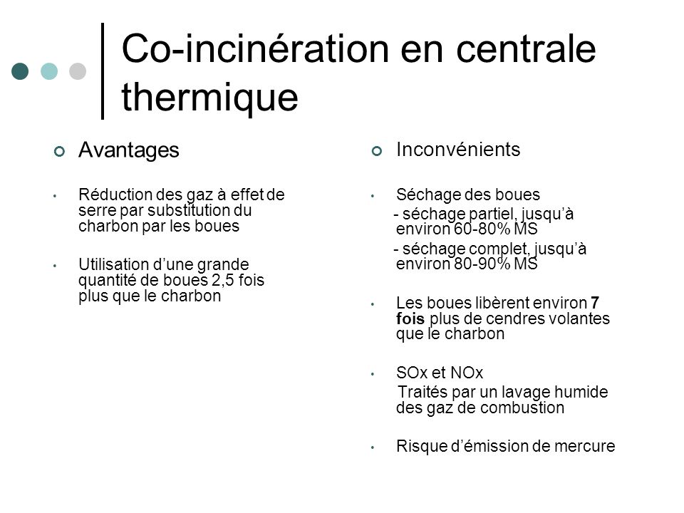 Co-incinération en centrale thermique