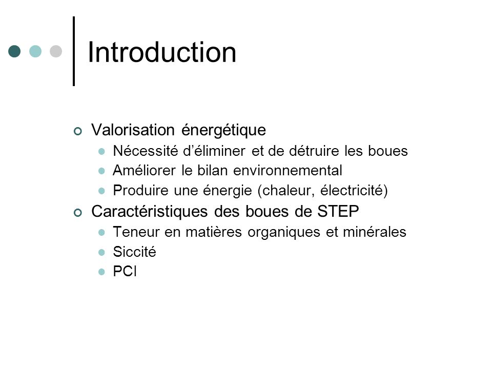 Introduction Valorisation énergétique