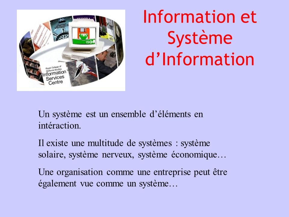 Information et Système d’Information
