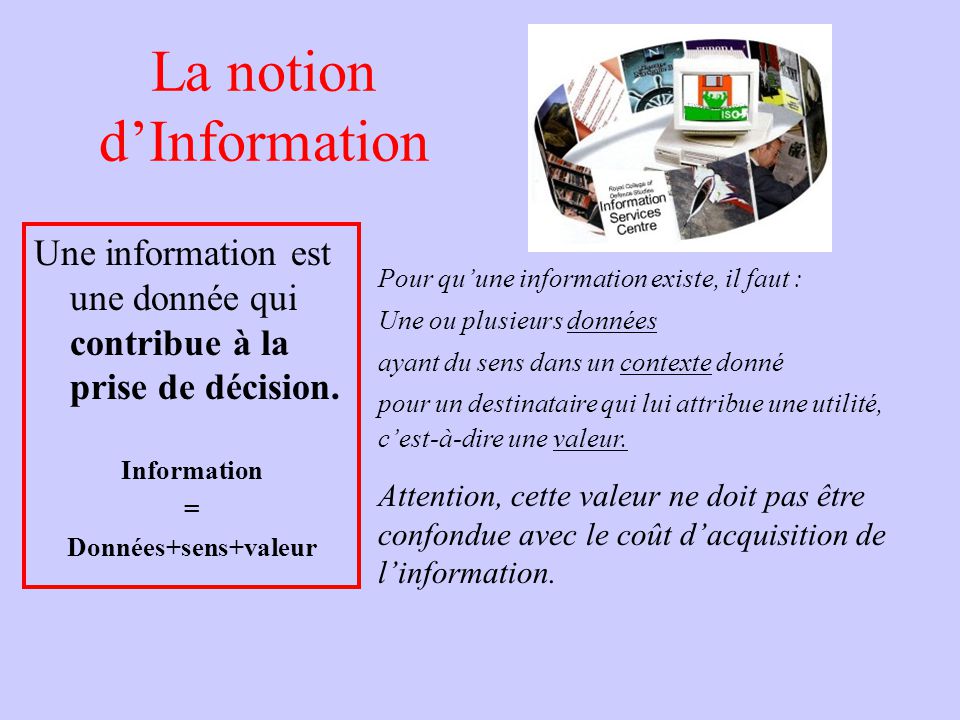 La notion d’Information