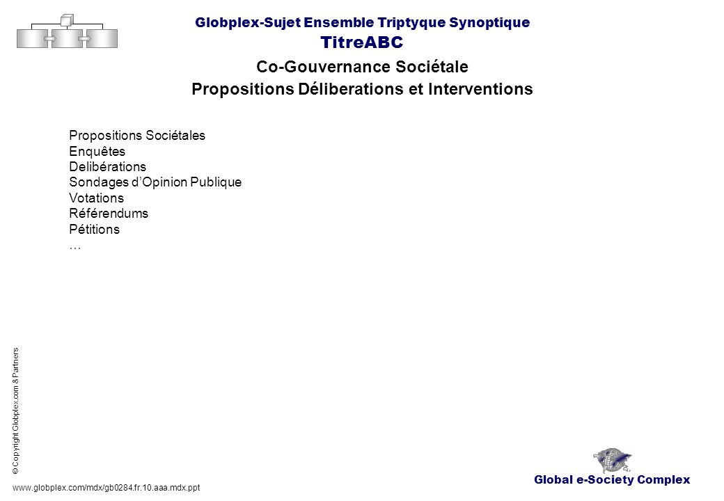 Co-Gouvernance Sociétale Propositions Déliberations et Interventions