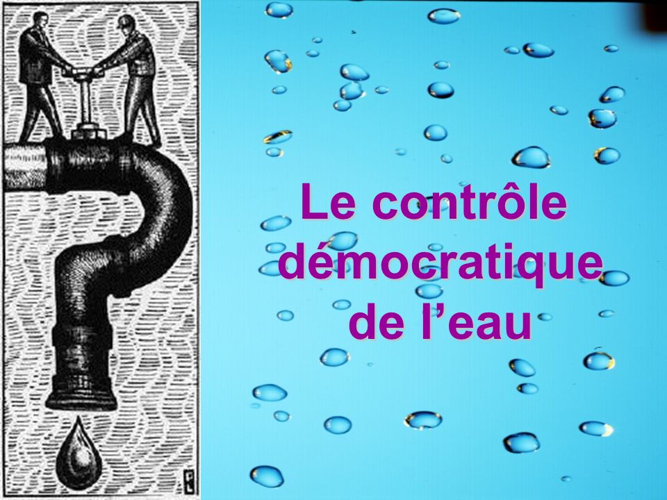 Le contrôle démocratique de l’eau