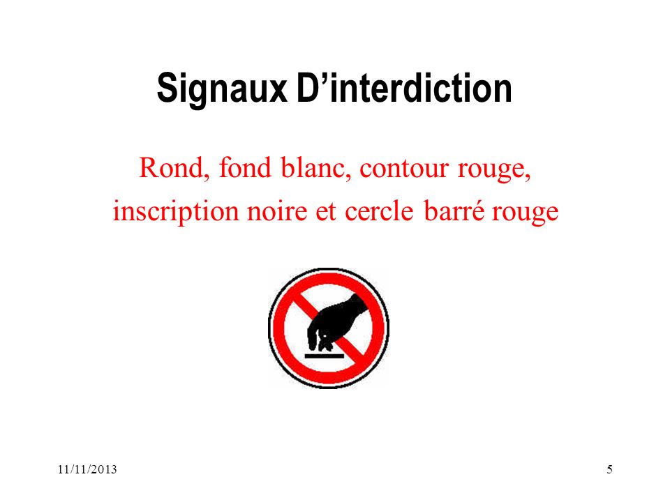 Signaux D’interdiction