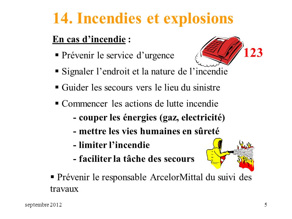 14. Incendies et explosions