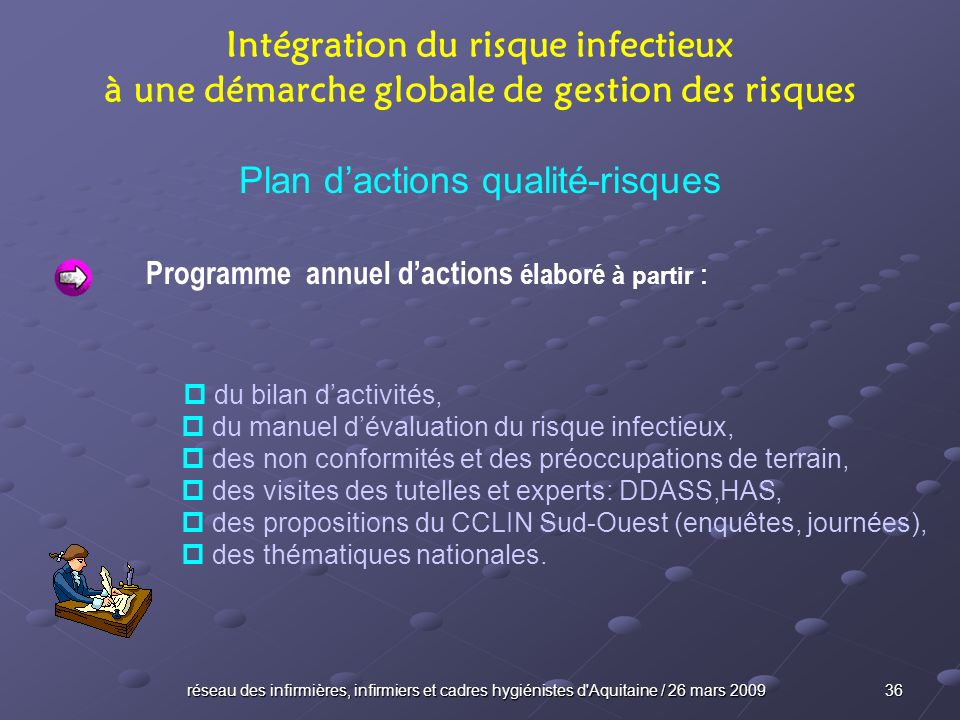 Intégration du risque infectieux