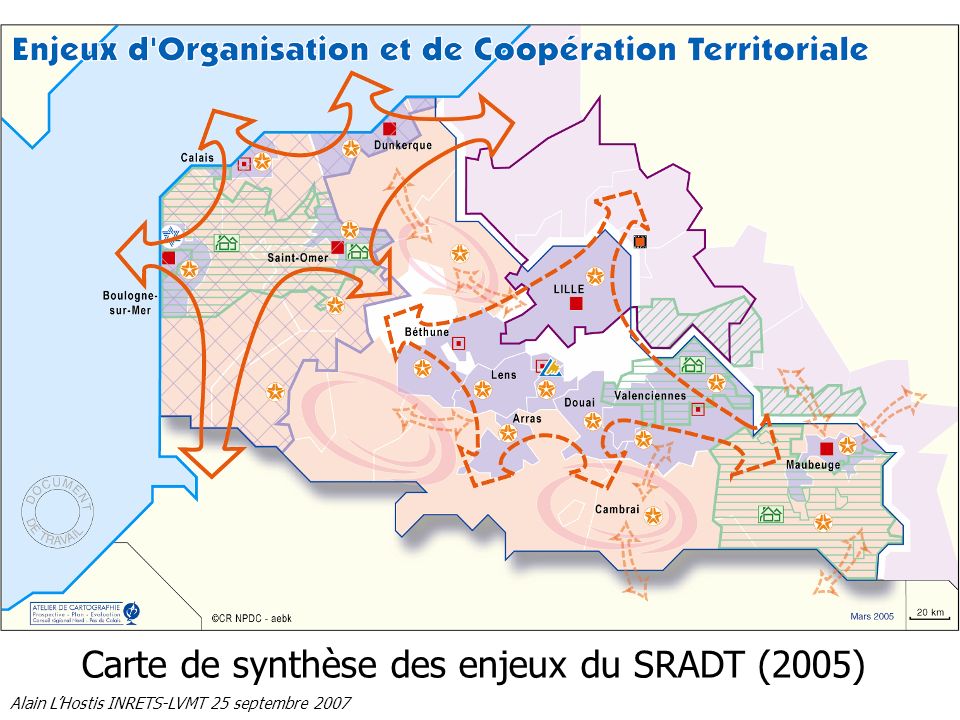 Carte de synthèse des enjeux du SRADT (2005)