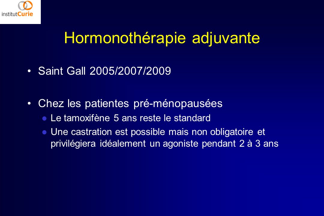 Hormonothérapie adjuvante