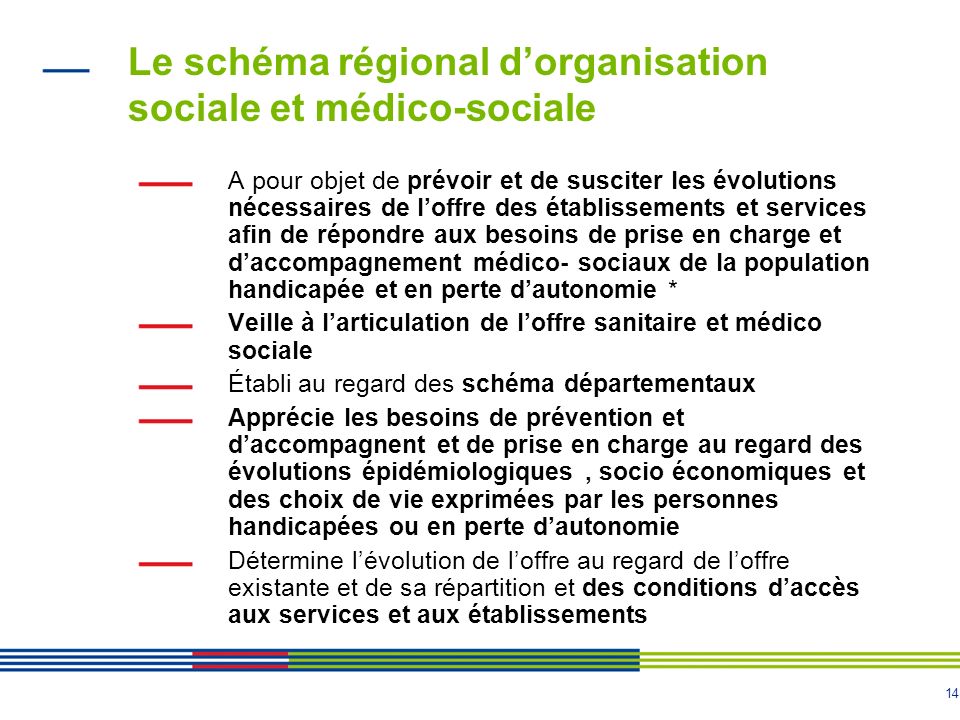 Le schéma régional d’organisation sociale et médico-sociale