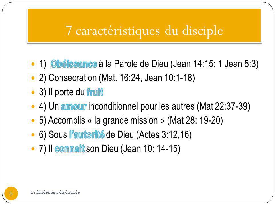 7 caractéristiques du disciple