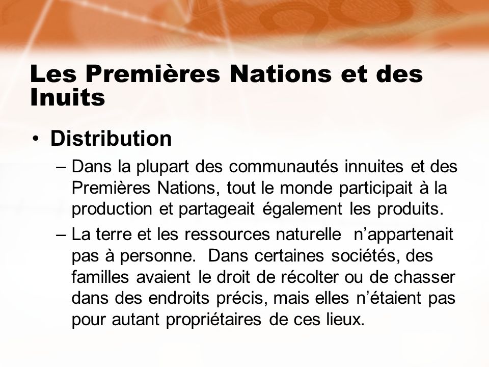 Les Premières Nations et des Inuits