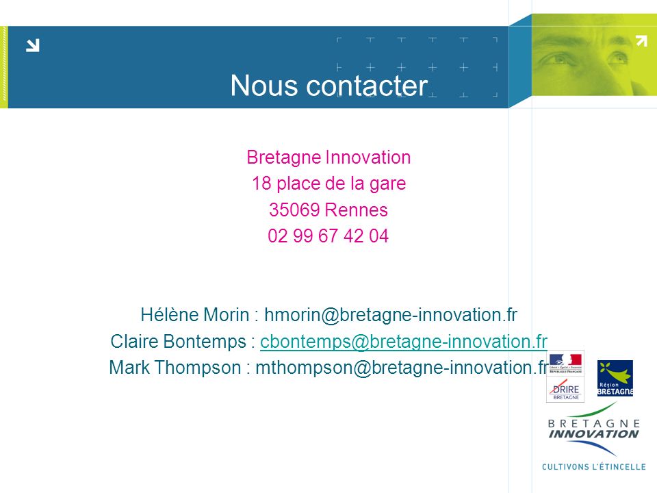 Nous contacter Bretagne Innovation 18 place de la gare Rennes