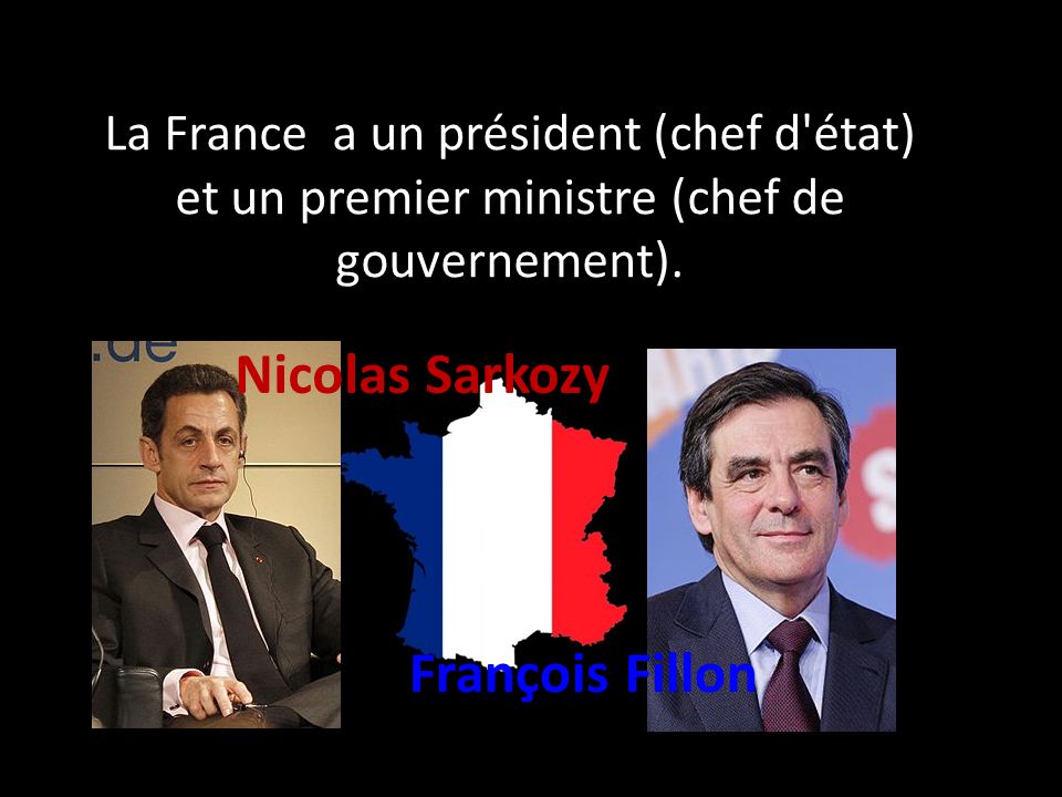 La France a un président (chef d état) et un premier ministre (chef de gouvernement).