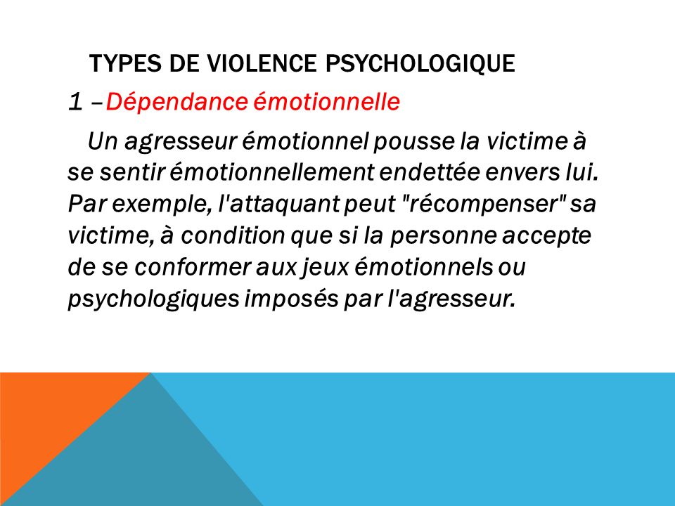 Types de violence psychologique