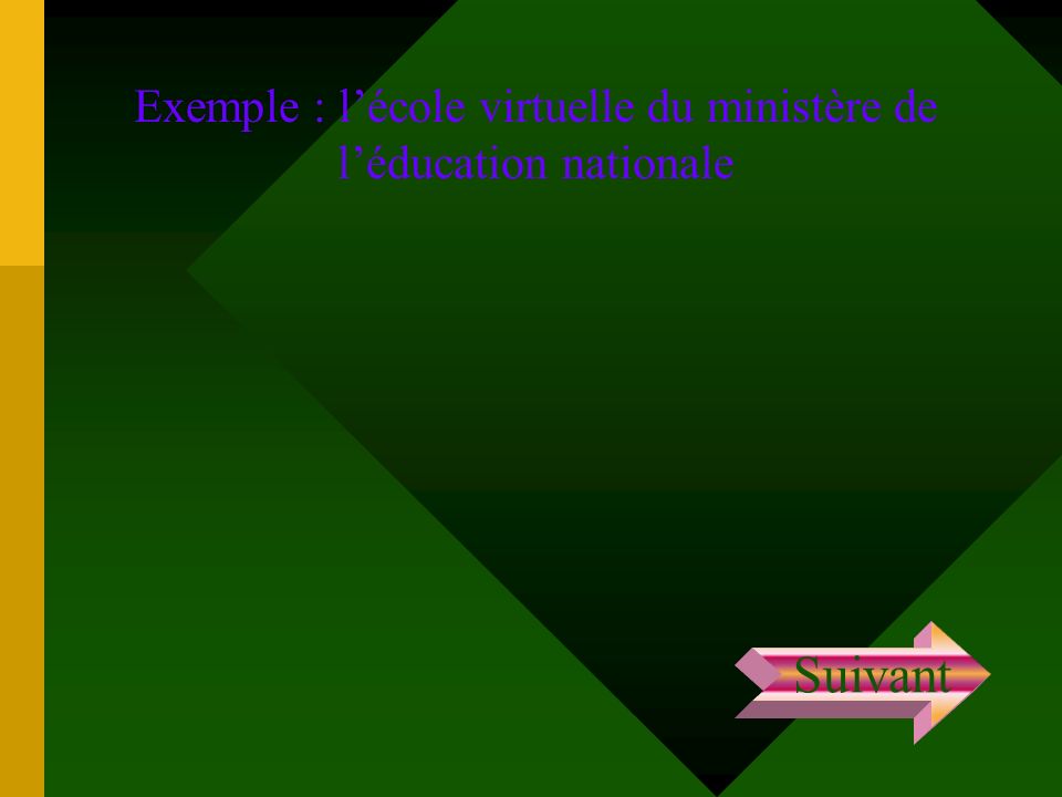 Exemple : l’école virtuelle du ministère de l’éducation nationale