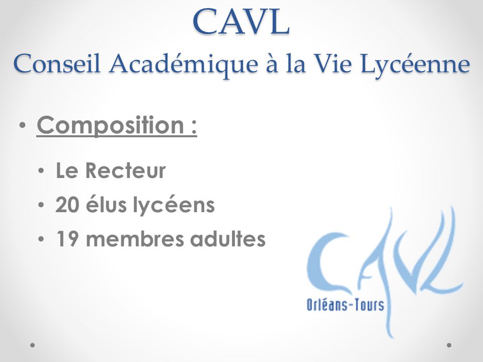CAVL Conseil Académique à la Vie Lycéenne