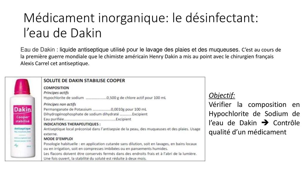  Dakin Desinfectant