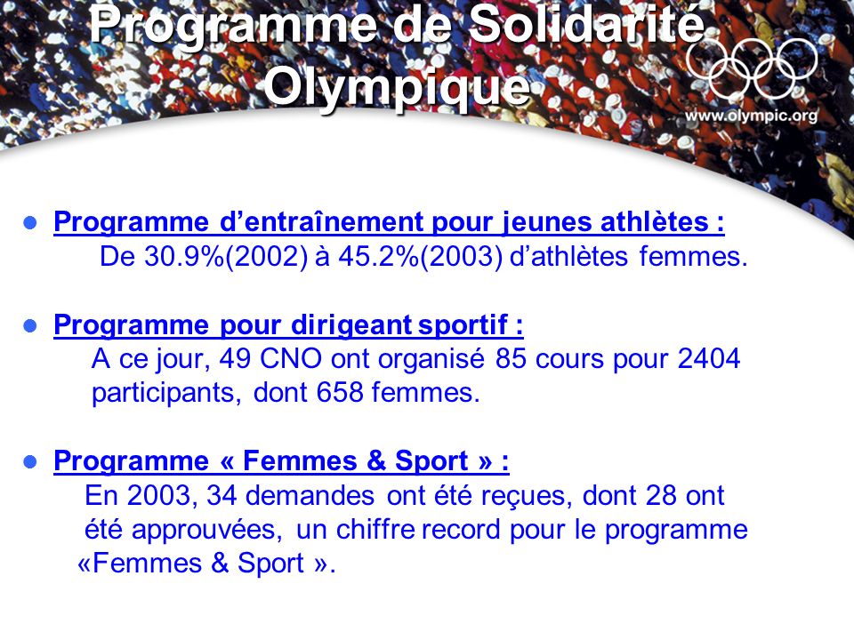 Programme de Solidarité Olympique