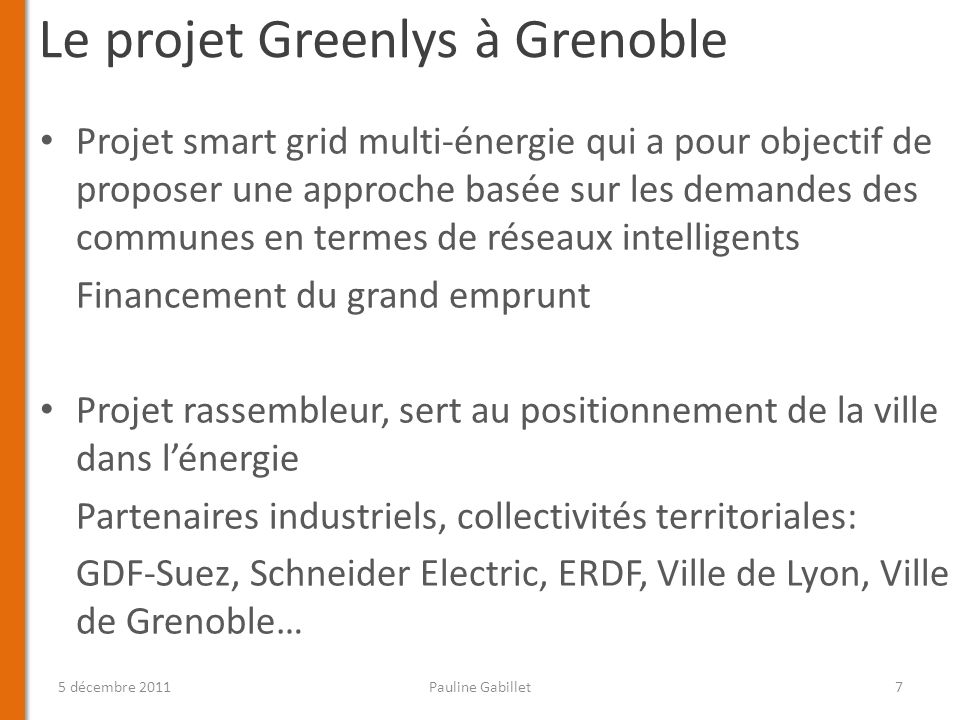 Le projet Greenlys à Grenoble