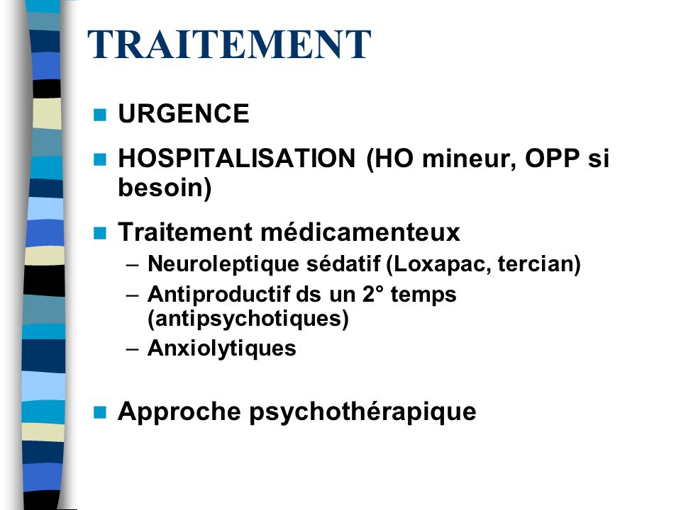 TRAITEMENT URGENCE HOSPITALISATION (HO mineur, OPP si besoin)