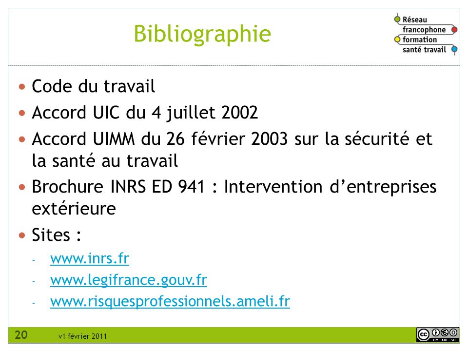Bibliographie Code du travail Accord UIC du 4 juillet 2002