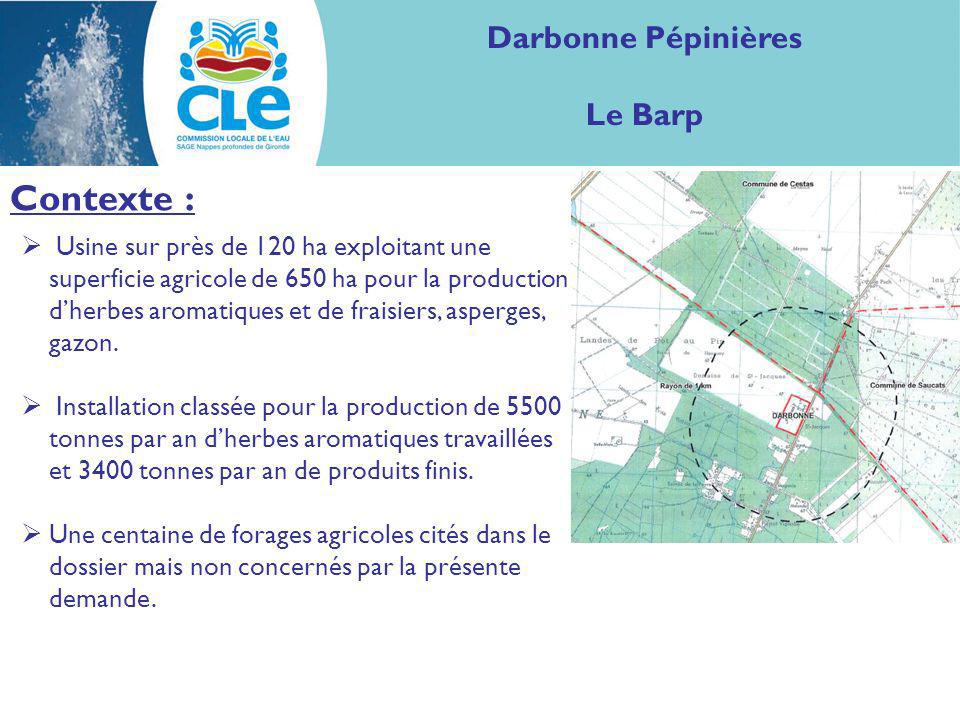 Contexte : Darbonne Pépinières Le Barp
