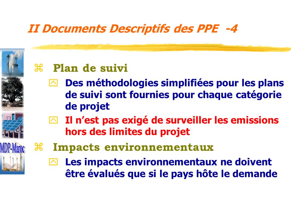 II Documents Descriptifs des PPE -4