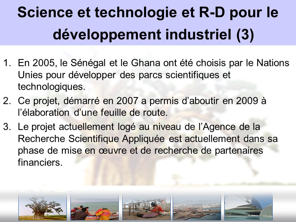 Science et technologie et R-D pour le développement industriel (3)