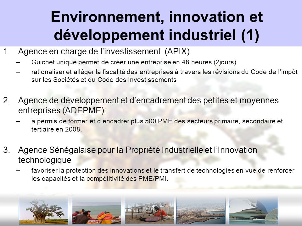 Environnement, innovation et développement industriel (1)