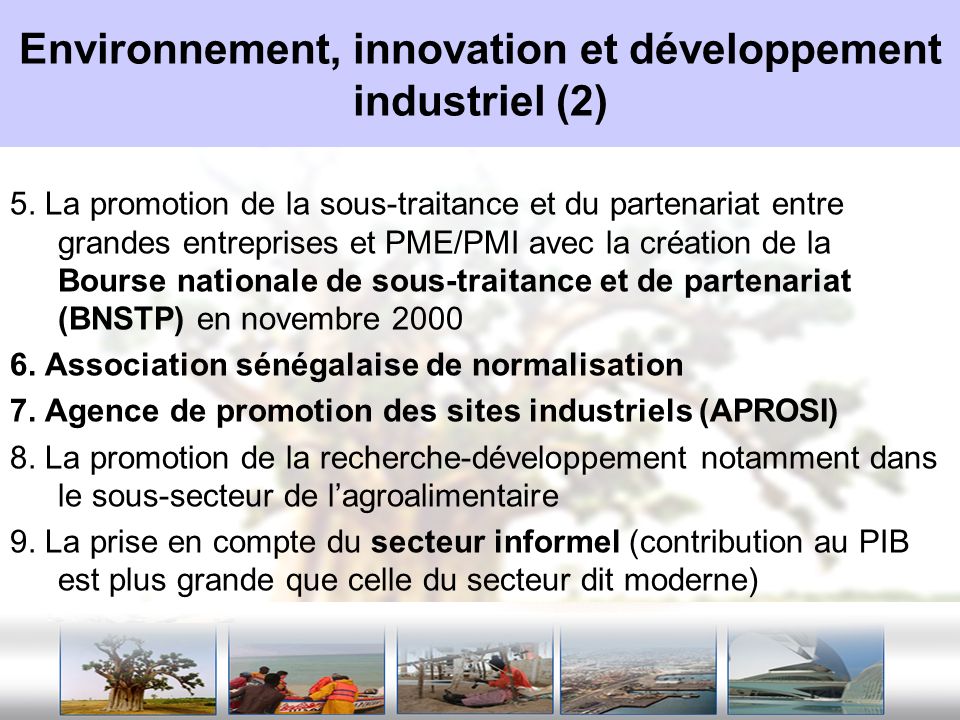 Environnement, innovation et développement industriel (2)