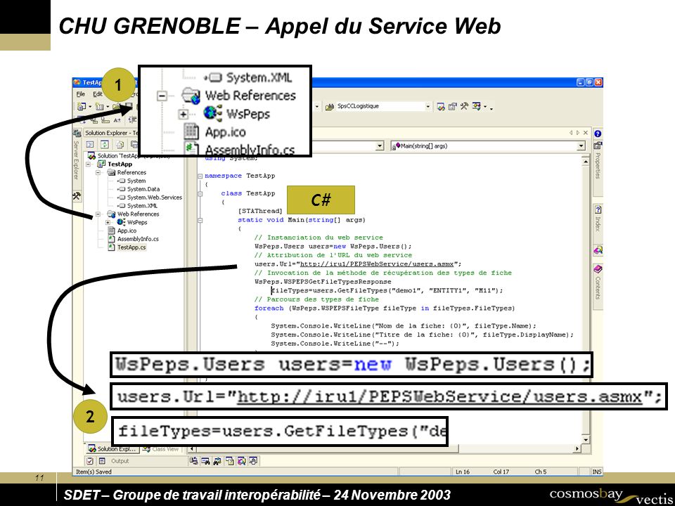 CHU GRENOBLE – Appel du Service Web