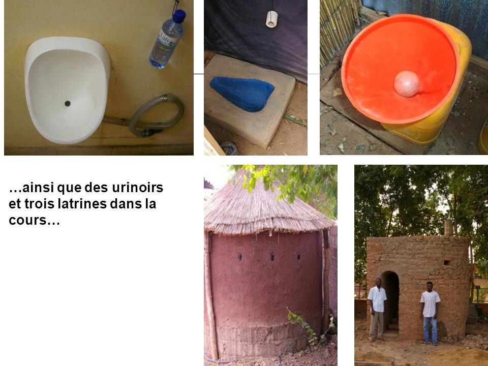 …ainsi que des urinoirs et trois latrines dans la cours…