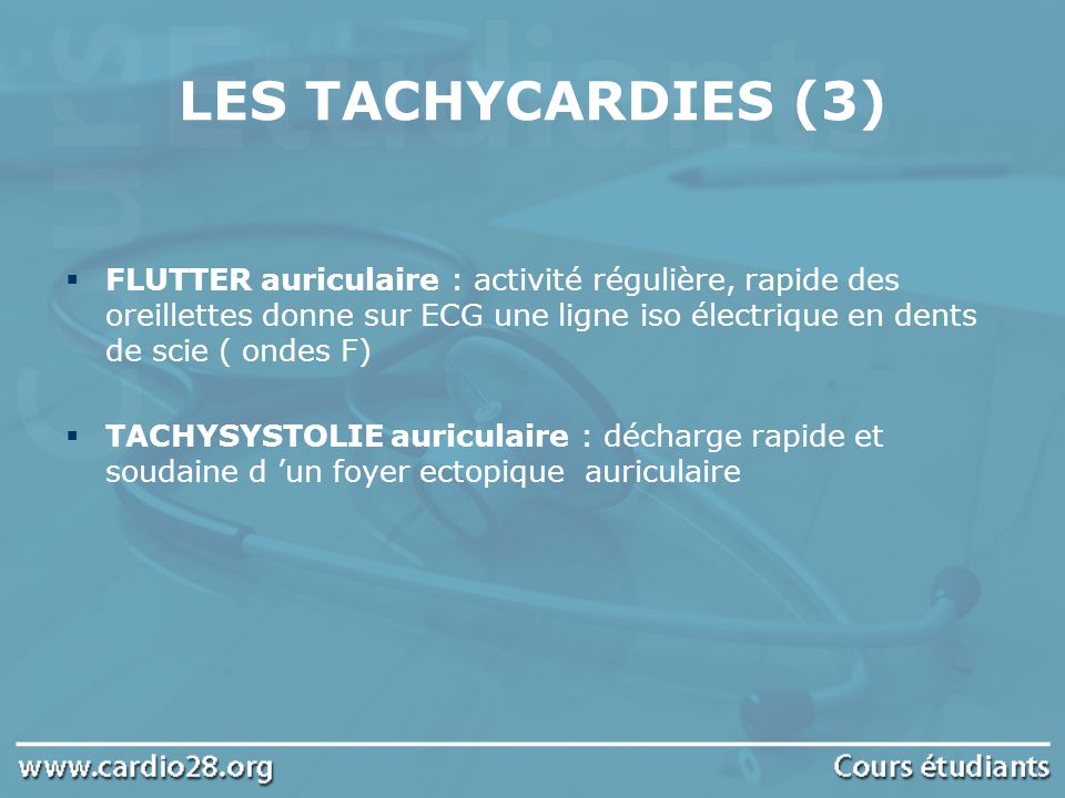 LES TACHYCARDIES (3)