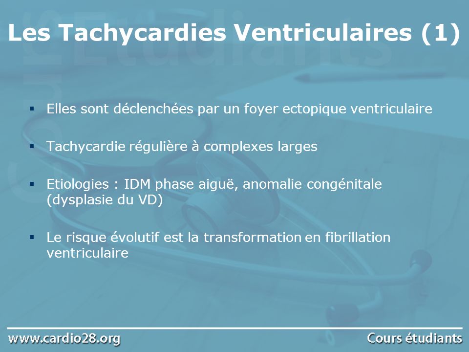 Les Tachycardies Ventriculaires (1)