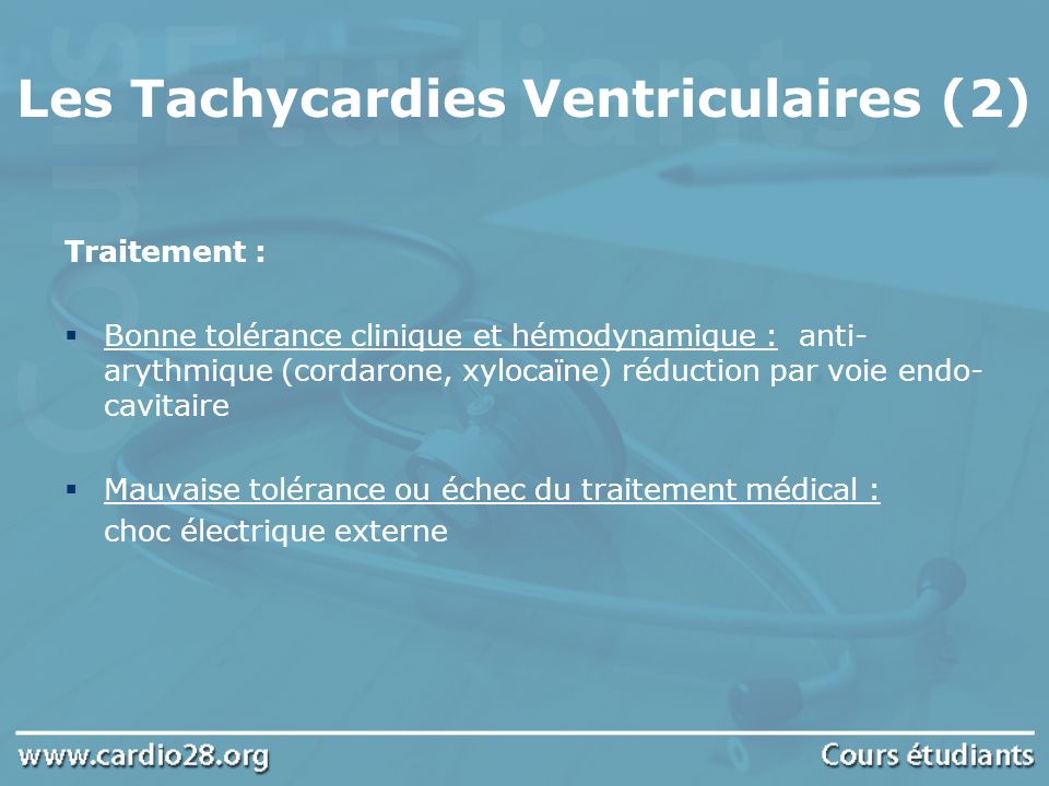 Les Tachycardies Ventriculaires (2)