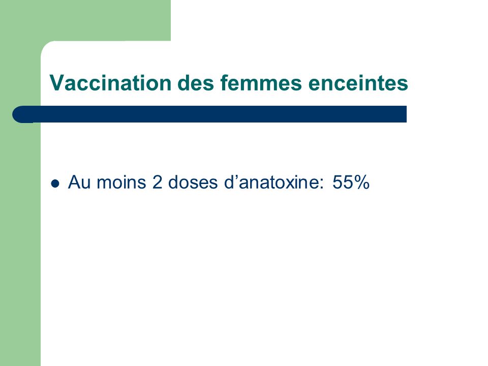 Vaccination des femmes enceintes