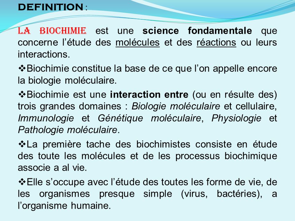 Ier Cours Introduction A La Biochimie Ppt Video Online - 