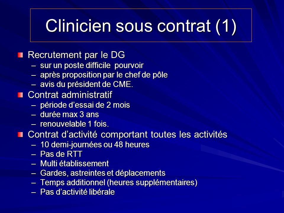 Clinicien sous contrat (1)