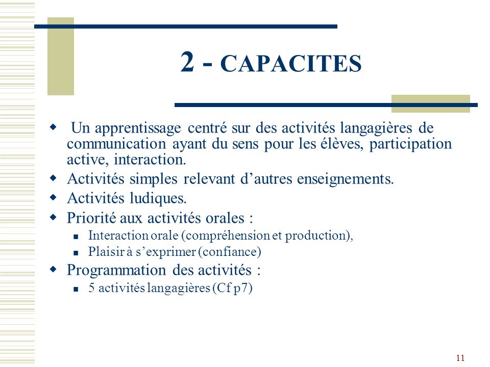 2 - CAPACITES
