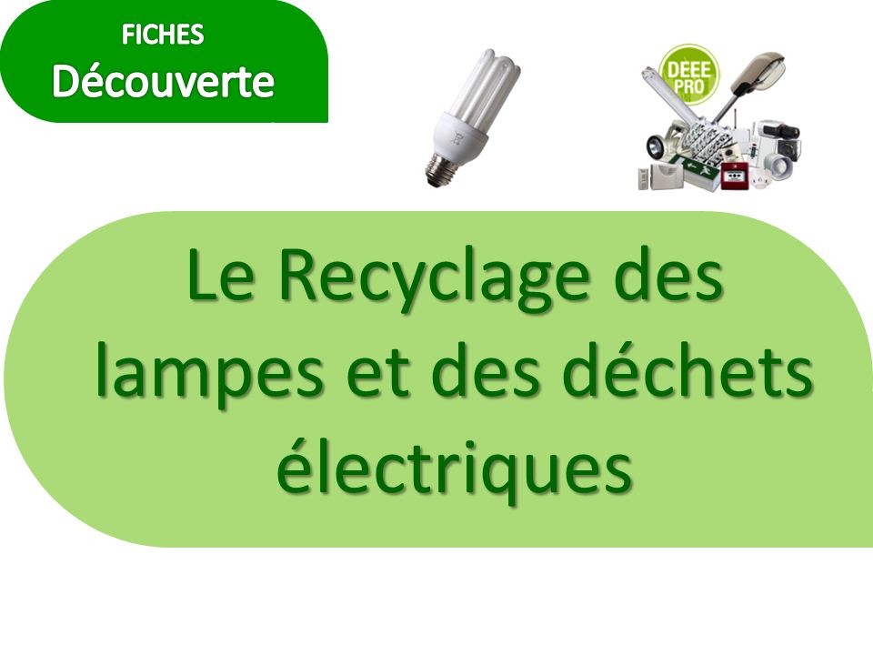 Le Recyclage des lampes et des déchets électriques