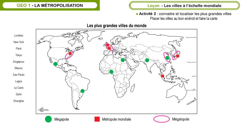 Arriba Imagen Carte Metropole Mondiale Fr Thptnganamst Edu Vn