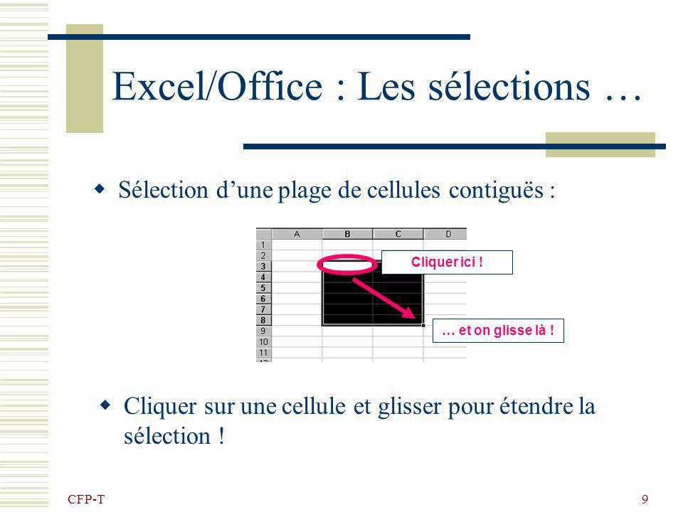 Excel/Office : Les sélections …