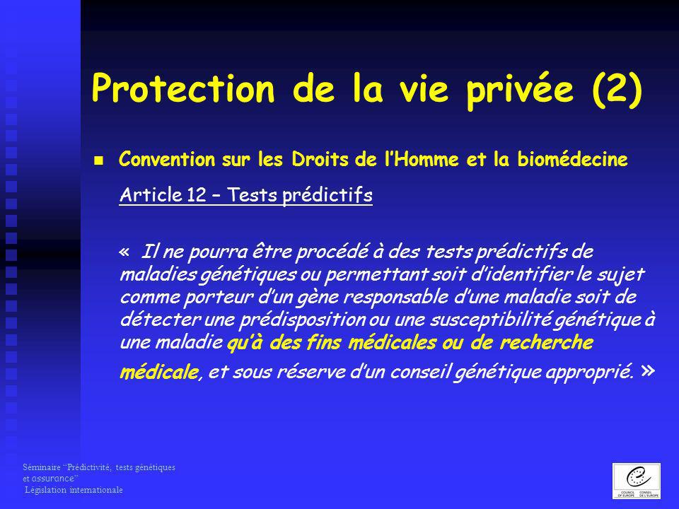 Protection de la vie privée (2)