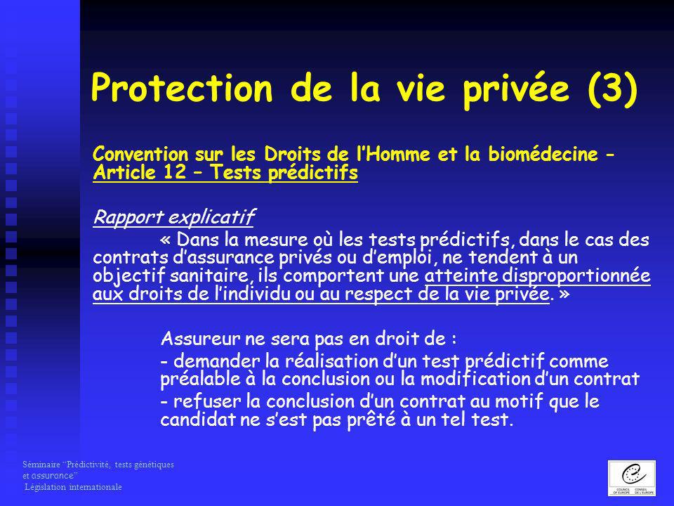 Protection de la vie privée (3)